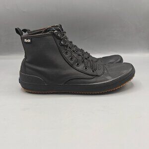 Keds Boots Scout Splash Rain Duck Ankle Bootie WF58943 Black Lace Up Women's